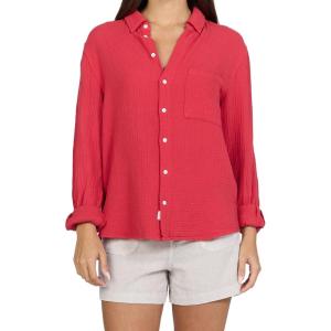 image:imageDEAR JOHN Gaia Poplin Classic Collared Buttonup Long Sleeve Womens ShirtSalsa