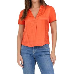 image:imageDEAR JOHN Lilah Split Neck Short Sleeve Knit Top for WomenGrenadine