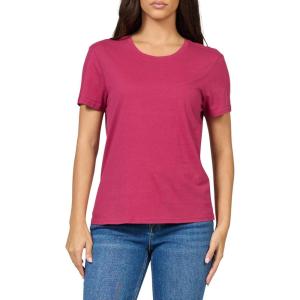 image:imageDEAR JOHN Unity Metallic Tee Womens Top Crew Neck Short Sleeve Hip LengthBeaujolais