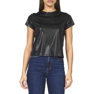 image:imageDEAR JOHN Unity Metallic Tee Womens Top Crew Neck Short Sleeve Hip LengthGold