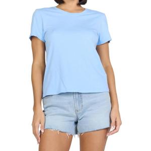 image:imageDEAR JOHN Unity Metallic Tee Womens Top Crew Neck Short Sleeve Hip LengthPlacid Blue