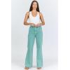 image:imageDEAR JOHN Fiona Wide Leg Womens Jeans High Rise Highwaisted Denim Classic Fit Full Inseam Raw Cut HemOil Blue