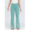 image:imageDEAR JOHN Fiona Wide Leg Womens Jeans High Rise Highwaisted Denim Classic Fit Full Inseam Raw Cut HemOil Blue