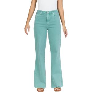 image:imageDEAR JOHN Fiona Wide Leg Womens Jeans High Rise Highwaisted Denim Classic Fit Full Inseam Raw Cut HemOil Blue