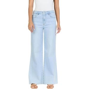 image:imageDEAR JOHN Fiona Wide Leg Womens Jeans High Rise Highwaisted Denim Classic Fit Full Inseam Raw Cut HemRain Drop