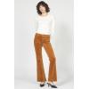 image:imageDEAR JOHN Rosa Flared Womens Pants Mid Rise Full Inseam Comfort Stretch DenimCashew