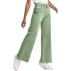 image:imageDEAR JOHN Fiona Womens Jeans Mid Rise Wide Leg Full LengthNephrite