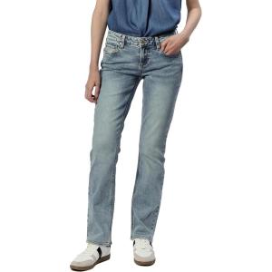 image:imageDEAR JOHN Playback Straight Leg Jeans Womens Low Rise Full Inseam Clean Hem Slim Straight Comfort Stretch DenimFrench Sky