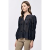 image:imageDEAR JOHN Anna Lisa Button Up Shirt Womens Relaxed Fit Long Sleeve Woven TopBlack Iris