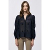 image:imageDEAR JOHN Anna Lisa Button Up Shirt Womens Relaxed Fit Long Sleeve Woven TopBlack Iris