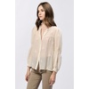 image:imageDEAR JOHN Anna Lisa Button Up Shirt Womens Relaxed Fit Long Sleeve Woven TopCream