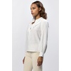 image:imageDEAR JOHN Lonestar Button Up Long Sleeve Ruffle Detail Womens TopWhite