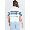 image:imageDEAR JOHN Maddox Top Womens Cotton Crew Neck Short SleeveCreamNavy Stripe