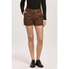 image:imageDEAR JOHN North Hampton Novelty Shorts Womens Mid Rise Trouser Leg Cuffed HemBrown Snake