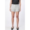 image:imageDEAR JOHN North Hampton Novelty Shorts Womens Mid Rise Trouser Leg Cuffed HemRailroad Grey