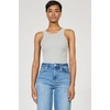 image:imageDEAR JOHN Tamia Racer Back Crew Neck Tank Top Fitted SleevelessHeather Grey