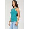 image:imageDEAR JOHN Tamia Racer Back Crew Neck Tank Top Fitted SleevelessPigment Mediterranea