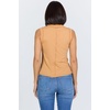 image:imageDEAR JOHN Zo Top Womens Cotton Crew Neck Sleeveless with Raw Edge DetailBiscuit