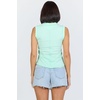 image:imageDEAR JOHN Zo Top Womens Cotton Crew Neck Sleeveless with Raw Edge DetailMist Green