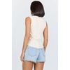 image:imageDEAR JOHN Zo Top Womens Cotton Crew Neck Sleeveless with Raw Edge DetailWhitecap Grey
