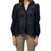 image:imageDEAR JOHN Anna Lisa Button Up Shirt Womens Relaxed Fit Long Sleeve Woven TopBlack Iris