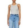 image:imageDEAR JOHN Tamia Racer Back Crew Neck Tank Top Fitted SleevelessHeather Grey