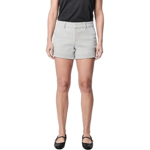 image:imageDEAR JOHN North Hampton Novelty Shorts Womens Mid Rise Trouser Leg Cuffed HemRailroad Grey