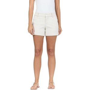 image:imageDEAR JOHN North Hampton Novelty Shorts Womens Mid Rise Trouser Leg Cuffed HemSand Stripe