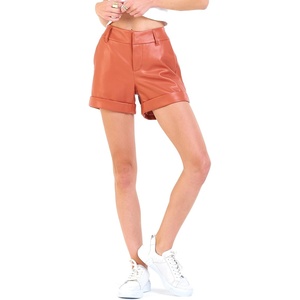 image:imageDEAR JOHN North Hampton Novelty Shorts Womens Mid Rise Trouser Leg Cuffed HemTerracotta