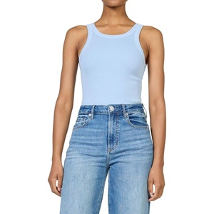 image:imageDEAR JOHN Tamia Racer Back Crew Neck Tank Top Fitted SleevelessPigment Skyway