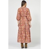 image:imageDEAR JOHN Marian Dress Womens Printed VNeck Henley Long Sleeve MaxiSonora Print