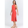 image:imageDEAR JOHN Strada Dress Womens Classic Fit Cotton Slub Crew Neck Sleeveless Midi DressPoppy Red