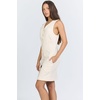 image:imageDEAR JOHN Zamira Womens Dress Mini V Neck Sleeveless Button Front Classic FitWheat