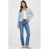 image:imageDEAR JOHN Ainsley Denim Jacket Womens Relaxed Fit Stretch Denim Lace Embroidered Button Front Collared JacketRailroad Stripes