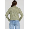 image:imageDEAR JOHN Ainsley Denim Jacket Womens Relaxed Fit Stretch Denim Lace Embroidered Button Front Collared JacketRiviera Camo