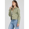 image:imageDEAR JOHN Ainsley Denim Jacket Womens Relaxed Fit Stretch Denim Lace Embroidered Button Front Collared JacketRiviera Camo