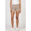 image:imageDEAR JOHN Gigi Womens Mid Rise Shorts Comfortable Stretch Raw Hem Relaxed FitLeopard Safari
