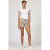 image:imageDEAR JOHN Gigi Womens Mid Rise Shorts Comfortable Stretch Raw Hem Relaxed FitLeopard Safari