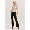 image:imageDEAR JOHN Rosa Flared Womens Pants Mid Rise Full Inseam Comfort Stretch DenimBlack Velveteen