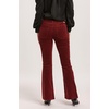 image:imageDEAR JOHN Rosa Flared Womens Pants Mid Rise Full Inseam Comfort Stretch DenimBurgundy Velveteen