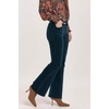 image:imageDEAR JOHN Rosa Flared Womens Pants Mid Rise Full Inseam Comfort Stretch DenimTeal Velveteen