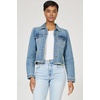 image:imageDEAR JOHN Roselyn Denim Jacket Womens Classic Fit Stretch Denim Puff Sleeve Button Front JacketVintage Flow