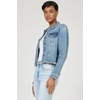 image:imageDEAR JOHN Roselyn Denim Jacket Womens Classic Fit Stretch Denim Puff Sleeve Button Front JacketVintage Flow
