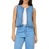 image:imageDEAR JOHN Abby Sleeveless Denim Vest for Women Crew Neck Braided Detail Relaxed Fit Lightweight LayerWyatt