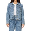 image:imageDEAR JOHN Ainsley Denim Jacket Womens Relaxed Fit Stretch Denim Lace Embroidered Button Front Collared JacketAvalon