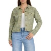 image:imageDEAR JOHN Ainsley Denim Jacket Womens Relaxed Fit Stretch Denim Lace Embroidered Button Front Collared JacketRiviera Camo