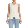 image:imageDEAR JOHN Prue Sleeveless Denim Vest for Women VNeck ButtonFront Relaxed FitWheat