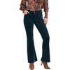 image:imageDEAR JOHN Rosa Flared Womens Pants Mid Rise Full Inseam Comfort Stretch DenimTeal Velveteen