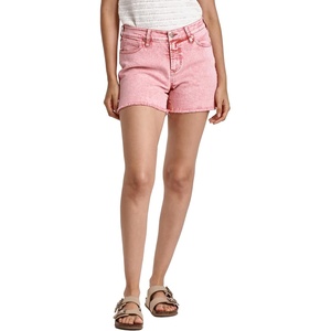 image:imageDEAR JOHN Gigi Womens Mid Rise Shorts Comfortable Stretch Raw Hem Relaxed FitViva Magenta