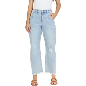 image:imageDEAR JOHN Lasso Womens Barrel Leg Pants High Rise Comfort Stretch Classic DenimAir Float